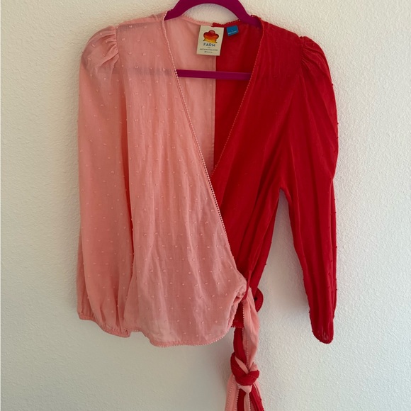 Farm Rio Colorblocked Wrap Blouse - Picture 4 of 9